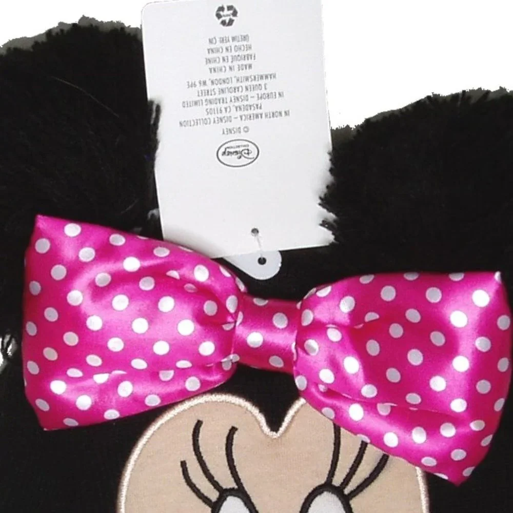 Girls Hat Minnie Mouse Pom Pom Winter Warm Knit Beanie Children Kids Cap Youth